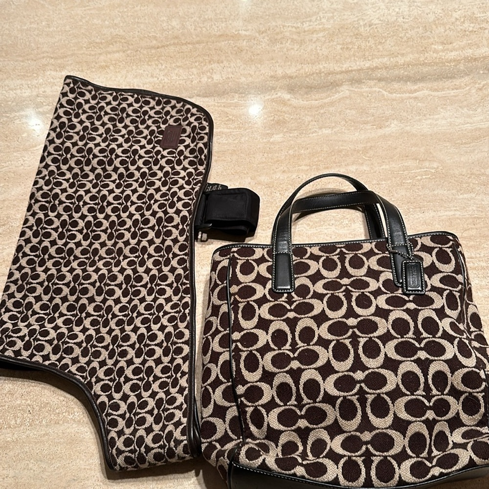Matching Coach purse and Dog jacket